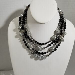 Black house white market multilayer necklace 1.1682